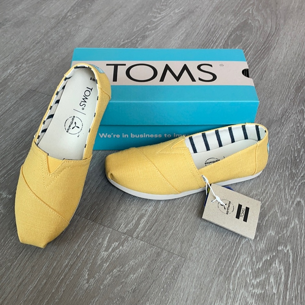 TOMS Alpargata Slip Ons (Marigold) NWT